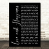 Al Green Love And Happiness Black Script Song Lyric Quote Print