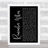 Alan Jackson Remember When Black Script Song Lyric Quote Print
