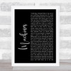 Biffy Clyro Machines Black Script Song Lyric Quote Print