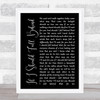 Bruce Springsteen If I Should Fall Behind Black Script Song Lyric Quote Print
