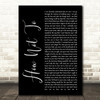 Dan + Shay How Not To Black Script Song Lyric Quote Print