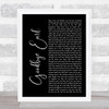 Dixie Chicks Goodbye Earl Black Script Song Lyric Quote Print
