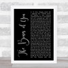 Elbow The Bones of You Black Script Song Lyric Quote Print