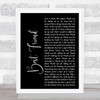 Jason Mraz Best Friend Black Script Song Lyric Quote Print