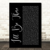 Jess Glynne I'll Be There Black Script Song Lyric Quote Print