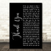 Led Zeppelin Thank You Black Script Song Lyric Quote Print