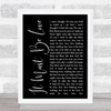 Madness It Must Be Love Black Script Song Lyric Quote Print
