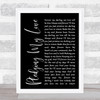 Marvin Gaye & Diana Ross Pledging My Love Black Script Song Lyric Quote Print