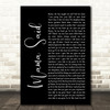 Metallica Mama Said Black Script Song Lyric Quote Print