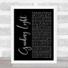 Mumford & Sons Guiding Light Black Script Song Lyric Quote Print
