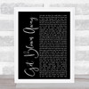 Ocean Colour Scene Get Blown Away Black Script Song Lyric Quote Print