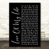 Queen Love Of My Life Black Script Song Lyric Quote Print
