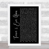 Randy Travis Forever & Ever, Amen Black Script Song Lyric Quote Print