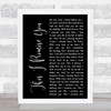 Ronan Keating This I Promise You Black Script Song Lyric Quote Print