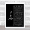 Shawn Mendes Nervous Black Script Song Lyric Quote Print