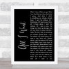 Staind All I Want Black Script Song Lyric Quote Print