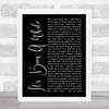 Staind It's Been A While Black Script Song Lyric Quote Print