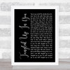 Staind Tangled Up In You Black Script Song Lyric Quote Print