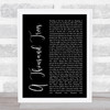 Stereophonics A Thousand Trees Black Script Song Lyric Quote Print