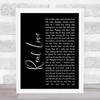 The Beatles Real Love Black Script Song Lyric Quote Print