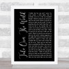 The Courteeners - Take Over The World Black Script Song Lyric Quote Print