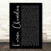 Culture Club Karma Chameleon Black Script Song Lyric Print