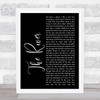 Garth Brooks The River Black Script Song Lyric Print