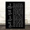 Gerry & The Pacemakers You'll Never Walk Alone Black Script Song Lyric Print