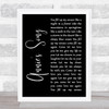 John Denver Annie's Song Black Script Song Lyric Print