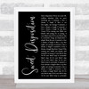 The Temper Trap Sweet Disposition Black Script Song Lyric Quote Print