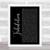 Matt Maeson Tribulation Black Script Song Lyric Print