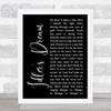 Oasis Idler's Dream Black Script Song Lyric Print