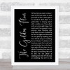 Snow Patrol The Golden Floor Black Script Song Lyric Print