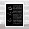 Trace Adkins Then They Do Black Script Song Lyric Quote Print