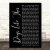 Van Morrison Days Like This Black Script Song Lyric Quote Print