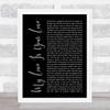 Whitney Houston My Love Is Your Love Black Script Song Lyric Quote Print