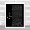 Marillion Gaza Black Script Song Lyric Music Art Print