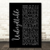 Nat King Cole Unforgettable Black Script Song Lyric Music Art Print