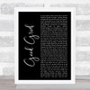 Bastille Good Grief Black Script Song Lyric Music Art Print