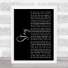 Rihanna Stay Black Script Song Lyric Music Art Print
