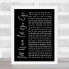 Steelheart I'll Never Let You Go Black Script Song Lyric Music Art Print