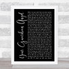 The Red Jumpsuit Apparatus Your Guardian Angel Black Script Song Lyric Music Art Print