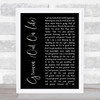 UB40 Groovin' (Out On Life) Black Script Song Lyric Music Art Print