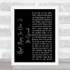 Willie Nelson Angel Flying Too Close To The Ground Black Script Song Lyric Music Art Print
