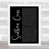 Crosby, Stills & Nash Southern Cross Black Script Song Lyric Music Art Print