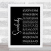 Depeche Mode Somebody Black Script Song Lyric Music Art Print