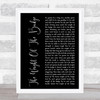 George Strait The Weight Of The Badge Black Script Song Lyric Music Art Print
