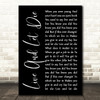 Guns N' Roses Live And Let Die Black Script Song Lyric Music Art Print