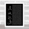 Harry Styles Sign Of The Times Black Script Song Lyric Music Art Print