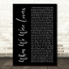 Jack Savoretti When We Were Lovers Black Script Song Lyric Music Art Print